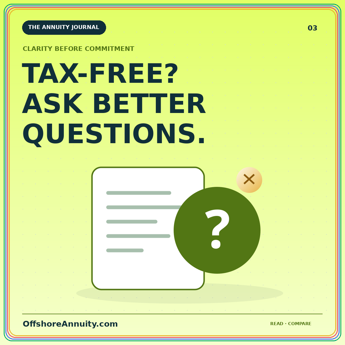 “Tax-free” needs context: original illustrated OffshoreAnnuity.com guide cover