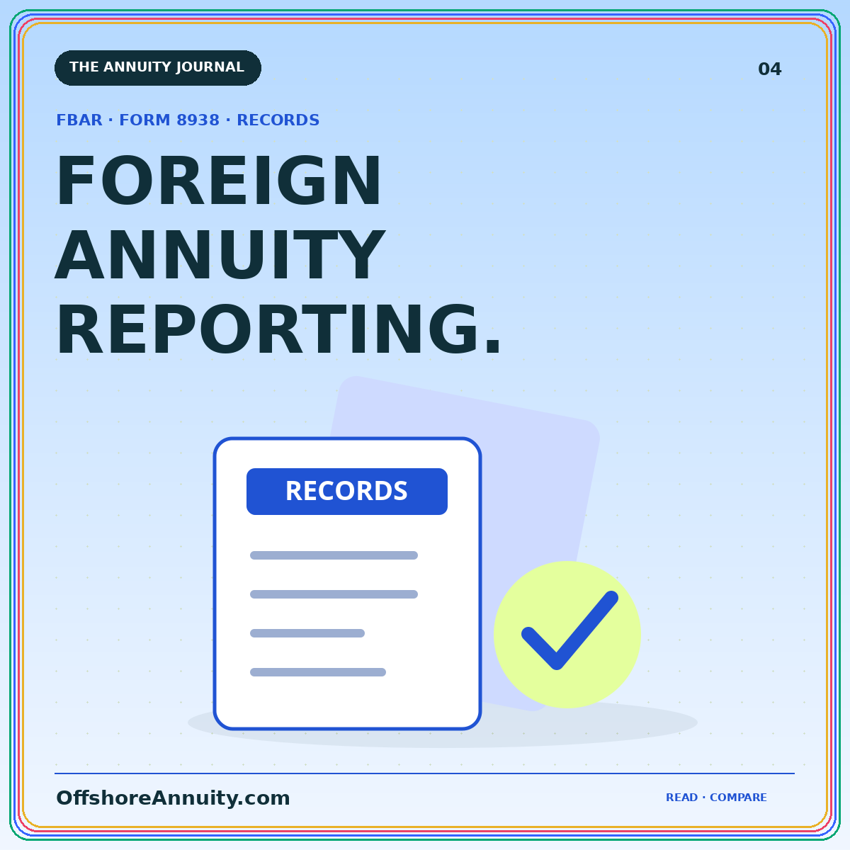 Foreign annuity reporting: original illustrated OffshoreAnnuity.com guide cover